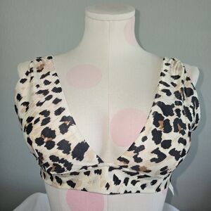 Aerie Leopard print Bikini top